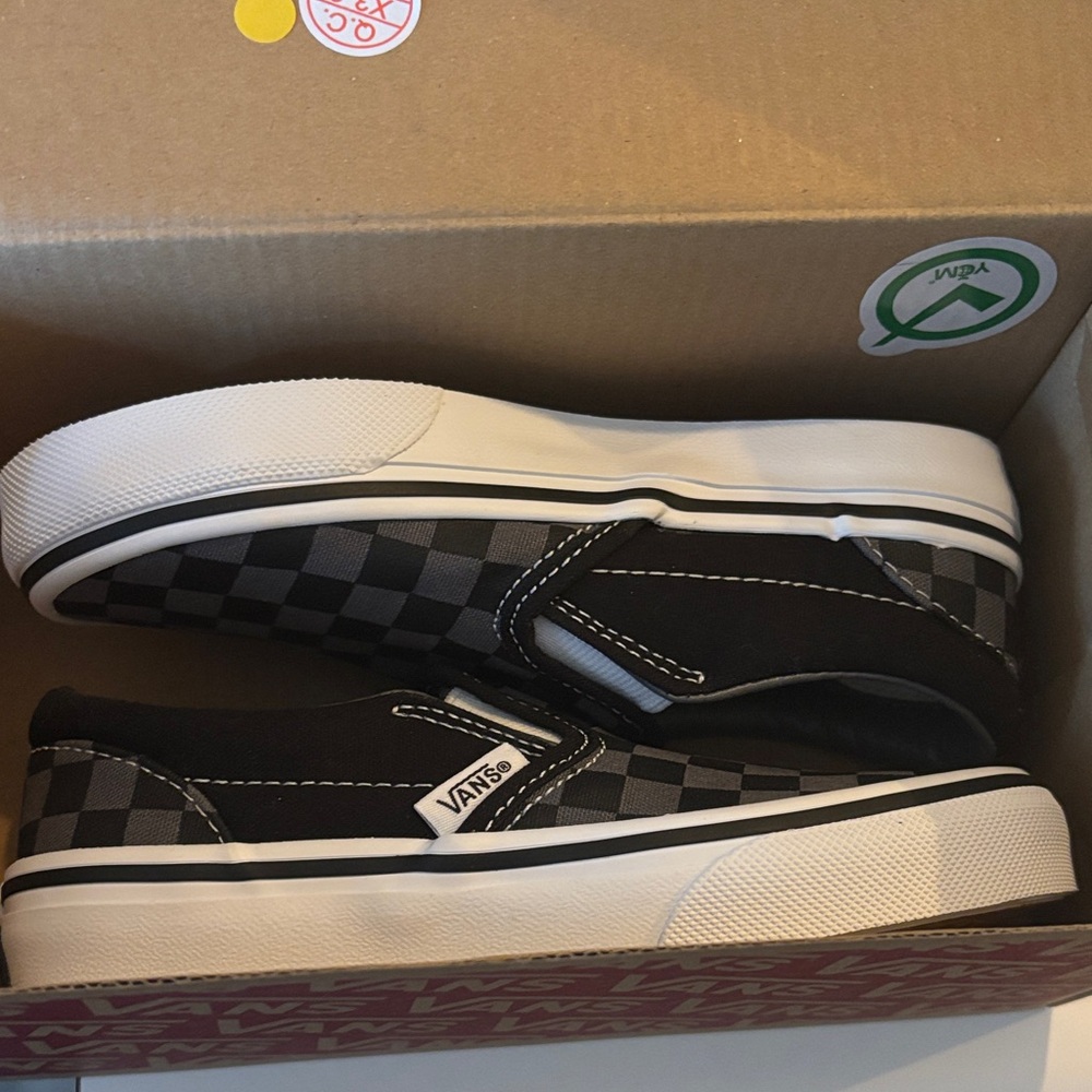 Vans kids Monochrome Checkered Slip-Ons